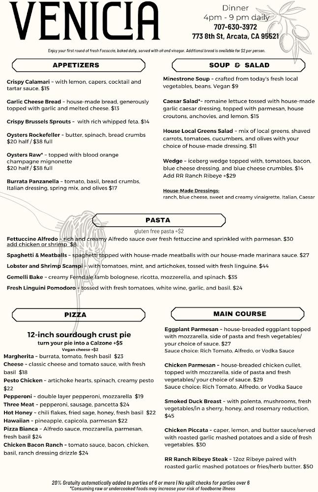 Venicia - Italian Restaurant Bianca Flatbread with Sausage